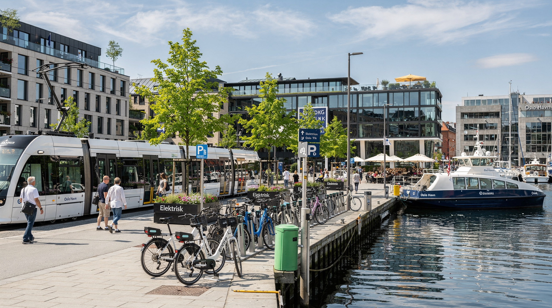 Green mobility in Oslo: electric ferries, buses, cars, and a car-free centre — Oslo leads on electric transport: EVs, electric ferries, zero-emission buses, ca