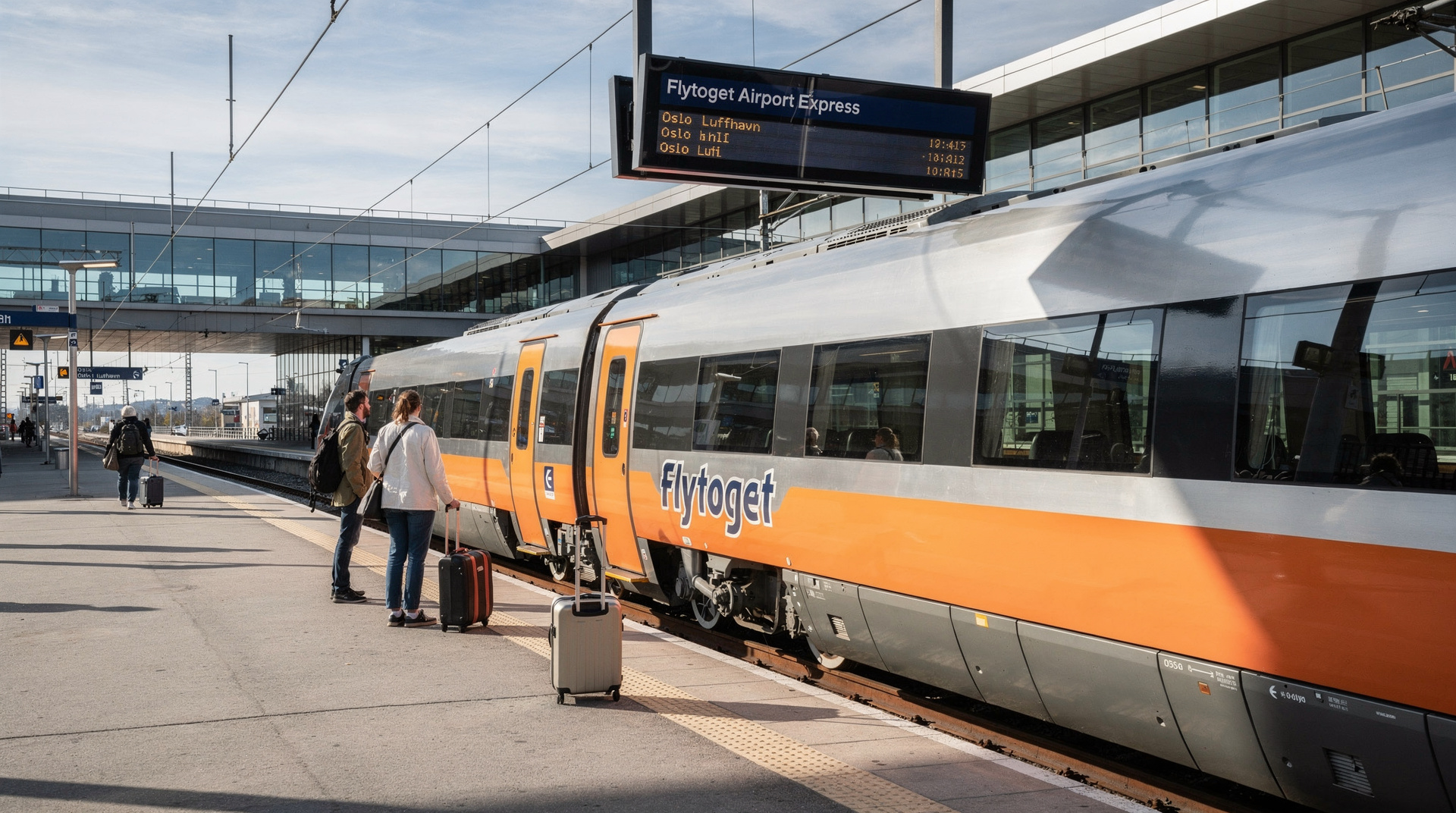 Oslo Airport to city centre: every transfer option compared — Flytoget takes 19 min for NOK 243. Vy regional train is 25–30 min and costs NOK 