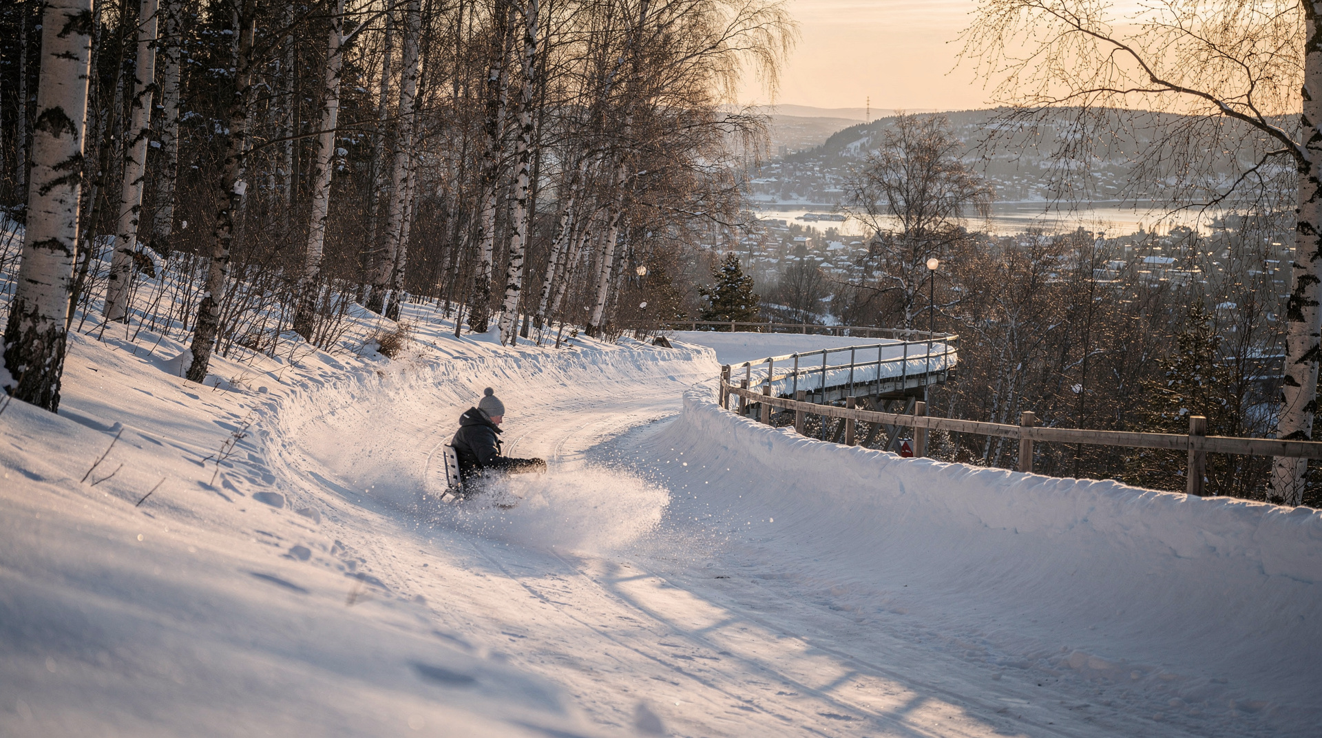 Korketrekkeren — Oslo's free toboggan run